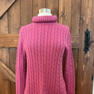 L.L. Bean ladies pinkish long serve sweater size S